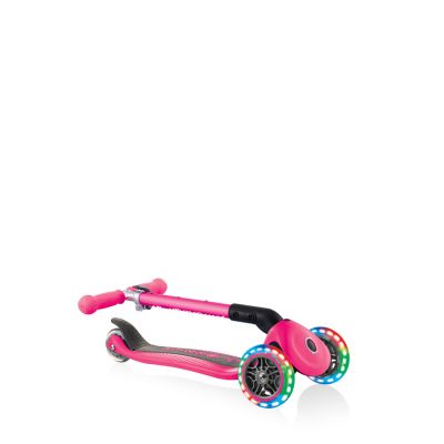 3. Globber Foldable Lights Fuchsia Jr 437-110 3-Wheel Scooter