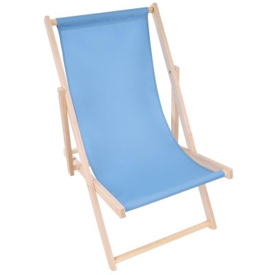 4. CLASSIC WOODEN DECK CHAIR CORNFLOWER BLUE