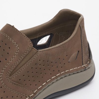 9. Leather openwork shoes Rieker M RKR198A brown