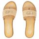5. Women's beige beach flip-flops Filippo DK7899