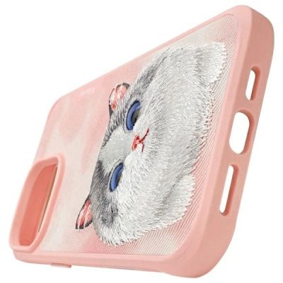 6. Nimmy Big Eyed Pet 2.0 Cat Case for iPhone 15 Pro Max - Pink
