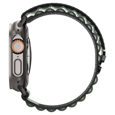 6. Strap Spigen WBF1 Strap for Apple Watch 44 / 45 / 46 / 49 mm - Black and Green