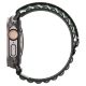6. Strap Spigen WBF1 Strap for Apple Watch 44 / 45 / 46 / 49 mm - Black and Green
