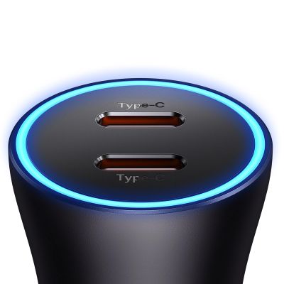 7. Baseus Golden Contactor Pro car charger 2x USB-C 40W gray (CGJP000013)