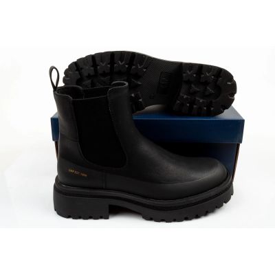 9. GAP women's Louise shoes black ankle boots fashionable slip-on