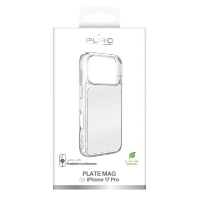2. Puro Plate Mag Case for iPhone 17 Pro Compatible with MagSafe - White