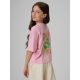 2. Girls' boxy T-shirt with print 4F 4FJRAW26TTSHF4324-056S