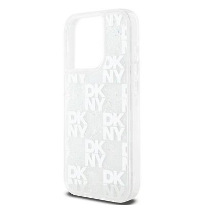 6. DKNY Liquid Glitter Multilogo case for iPhone 15 Pro - white