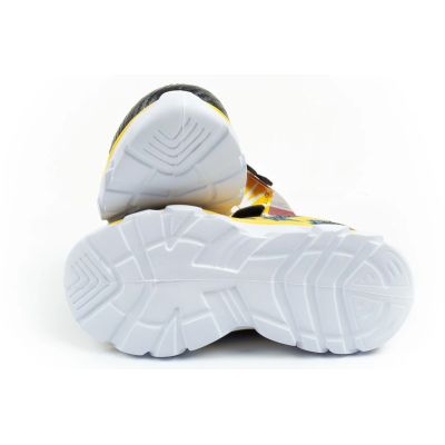 9. Leomil children's sports shoes Pokemon sneakers lightweight with velcro LED black yellow