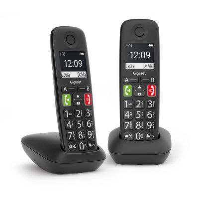 Gigaset E290 Duo - Schnurloses DECT Telephone black