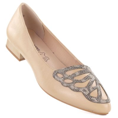 Beige women's shoes M.Daszyński SA201A-2