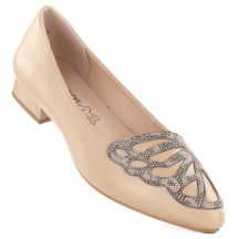 Beige women's shoes M.Daszyński SA201A-2