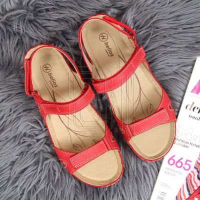 16. Red Velcro leather sandals W Helios 205