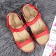 16. Red Velcro leather sandals W Helios 205