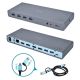 13. i-tec CADUAL4KDOCK Wired Docking Station USB 3.2 Gen 1 (3.1 Gen 1) Type-C Black, Turquoise