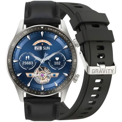 Smartwatch Gravity Silver 2 Straps GT10-7