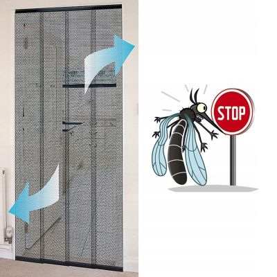 47. DOOR MOSQUITO NET 100X220 SLAT POLYESTER + VELCRO TAPE