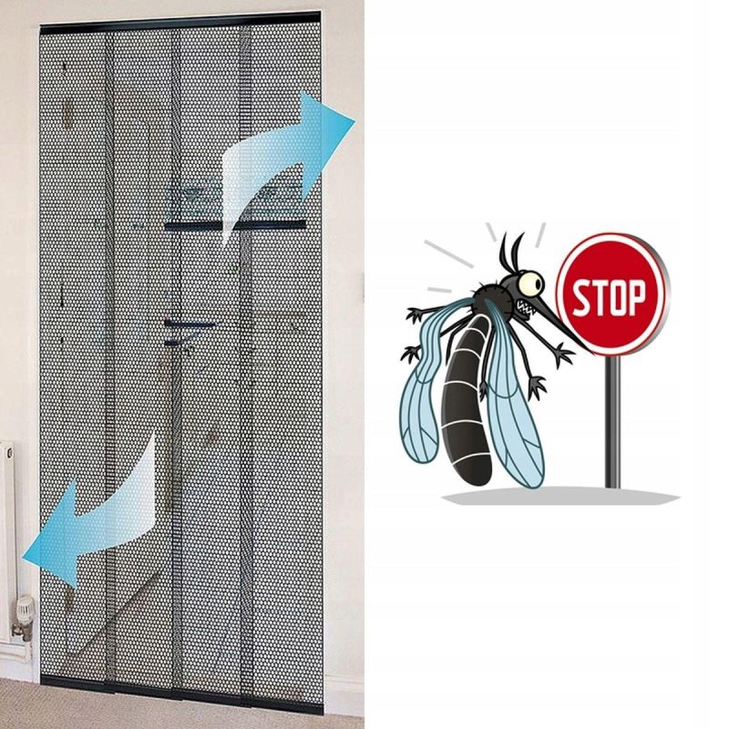 47. DOOR MOSQUITO NET 100X220 SLAT POLYESTER + VELCRO TAPE