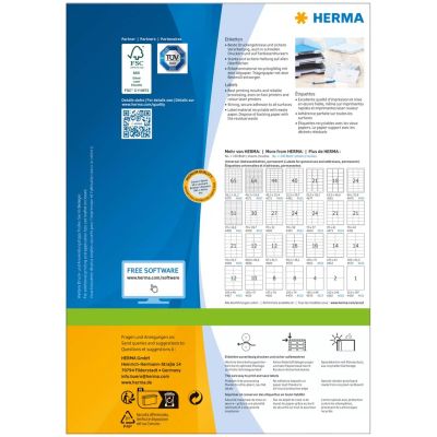 3. HERMA 4428 Printable Labels White Self-adhesive Printable Labels