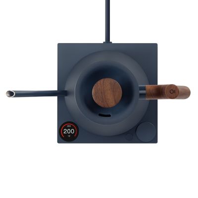 3. Fellow Stagg EKG PRO 900ml stone blue electric kettle with walnut handle