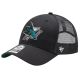 47 Brand NHL San Jose Sharks Branson Cap H-BRANS22CTP-BK Black One size