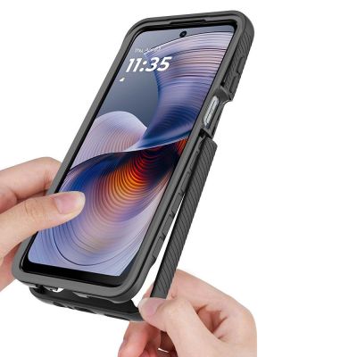 2. Tech-Protect Defense Case for Motorola Moto G15 / G15 Power / G05 / E15 - Black