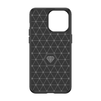 6. Flexible carbon pattern case for iPhone 15 Pro Max Carbon Case - black