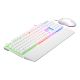 3. RAMPAGE FORTUNA Gaming Set with Keyboard, Mouse Pad and 12800 DPI Mouse, WHT
