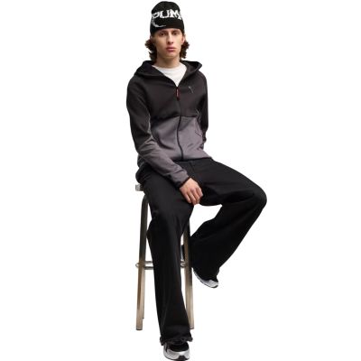 5. Men’s Puma Tech Slim Elevated black-grey hoodie 693951 34