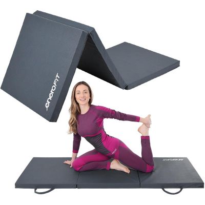 9. FOLDABLE GYMNASTIC MATTRESS 180x60x5CM GREY ENERO FIT