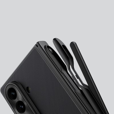 9. Nillkin Super Frosted Shield Fold Magnetic Case for Samsung Galaxy Z Fold 7, MagSafe Compatible, with S Pen Space - Black