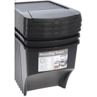 2. GARBAGE BINS 22 L SET 3 PCS ANTHRACITE