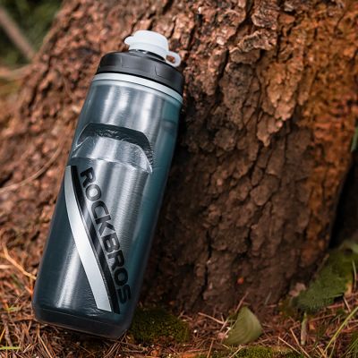 4. Rockbros Thermal Bike Bottle 620 ml BPA Free - Gradient Black