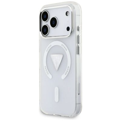 2. Guess IML Gradient Triangle Logo MagSafe Case for iPhone 17 Pro - Clear