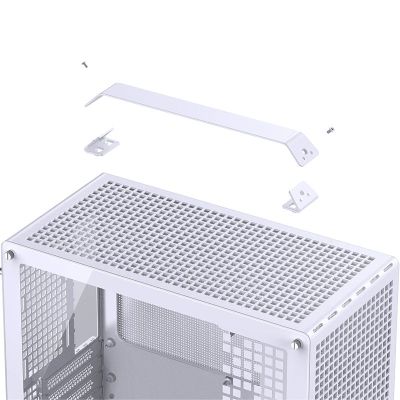 8. Jonsplus Z20 GEJP-023 Mesh PC Case, Mini Tower, Micro-ATX, with Carrying Handle - White