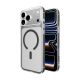8. Puro Lite Mag TPU+PC Case Compatible with MagSafe for iPhone 17 Pro - Transparent with Gray Ring