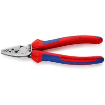 Knipex 97 72 180 Cable Crimping Tool Pocket Knife Blue, Red, Silver