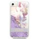 3. Guess Flower Liquid Glitter case for iPhone SE 2022 / SE 2020 / 7 / 8 - purple