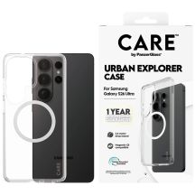 CARE by PanzerGlass Urban Explorer Transparent Case w. White Qi for Samsung Galaxy S26 Ultra - transparent