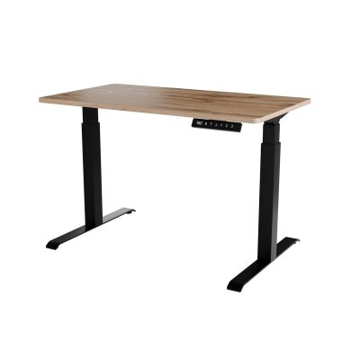 Electric height adjustable desk MOON 121x67x72-120 black/wotan