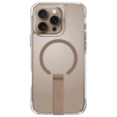 2. Uniq case Eleva with Vertica Stand iPhone 16 Pro 6.3" gold/taupe gold