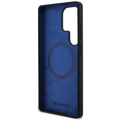 7. Mercedes Silicone Contrasted Curves MagSafe Case for Samsung Galaxy S25 Ultra - Black