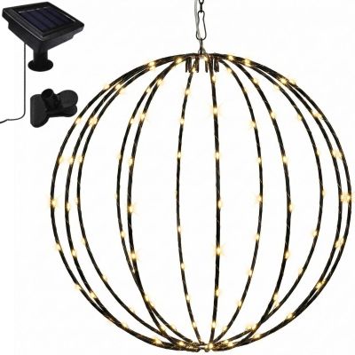 28. SOLAR HANGING LAMP BALL 30CM 120 LED WARM WHITE