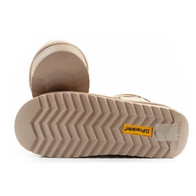 9. D.Franklin women's winter snow boots, fashionable insulated gold ankle boots