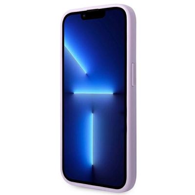 5. Guess Saffiano Strap Case for iPhone 14 Pro - Purple
