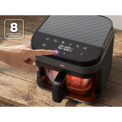 15. ELDOM FAT-FREE FRYER FR500 5.5 L 1200W GLASS CONTAINER, GRID, SILICONE PAD, 8 PROGRAMS, TEMPERATURE CONTROL.