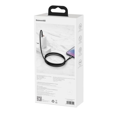 6. Baseus CATLWJ-A01 Lightning - USB-C PD 20W 480Mb/s 2m cable - black