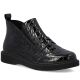 Women's patent leather ankle boots crocodile black Rieker 71150-00