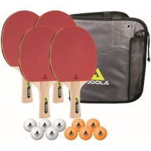 JOOLA FAMILY TABLE TENNIS SET 4 SPIRIT RACKETS 10 BALLS