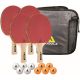 JOOLA FAMILY TABLE TENNIS SET 4 SPIRIT RACKETS 10 BALLS
